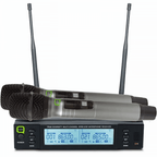 Twin UHF Hand Held Wireless Radio Microphones CH70