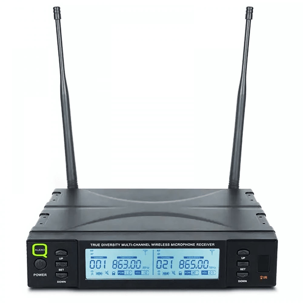 Twin UHF Hand Held Wireless Radio Microphones CH70