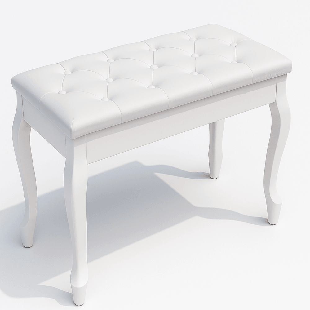 White Piano or Keyboard Bench