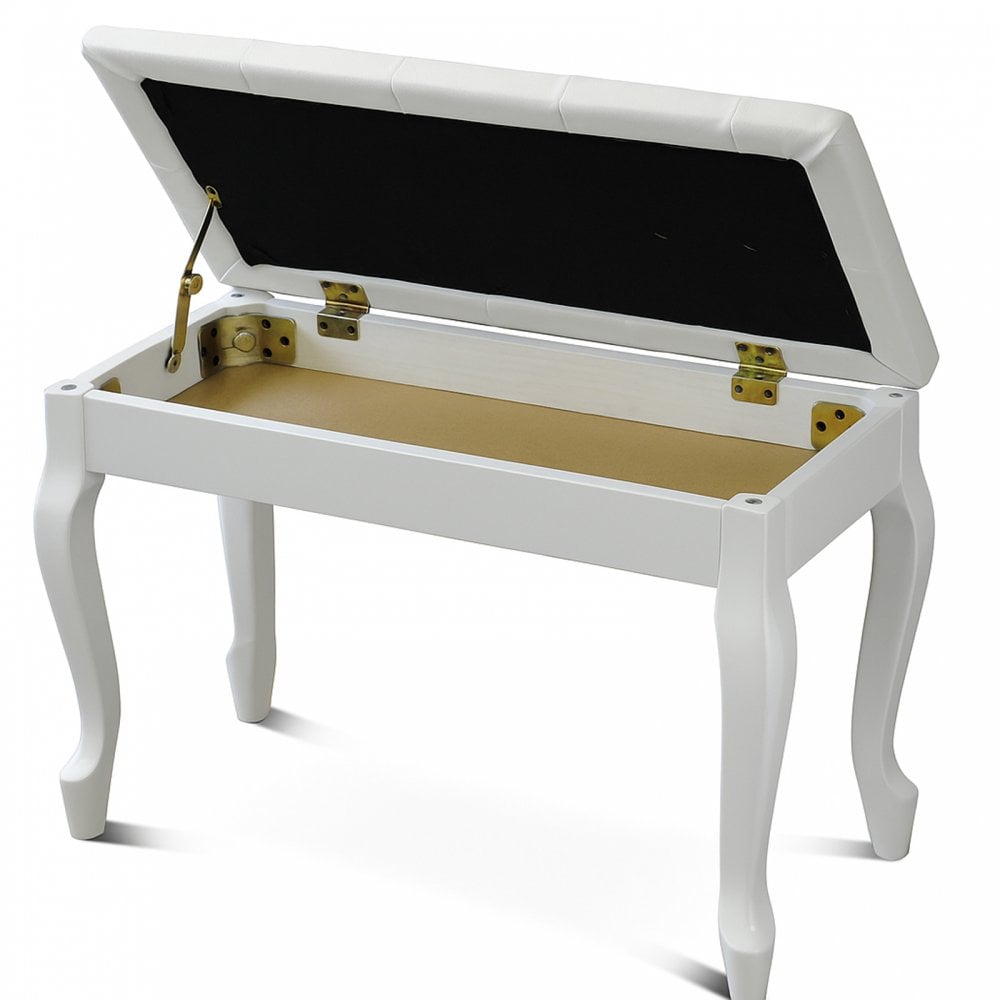 White Piano or Keyboard Bench