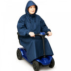 Waterproof Light Weight Rain Coat Mobility Scooter Hooded Cape Mac Poncho