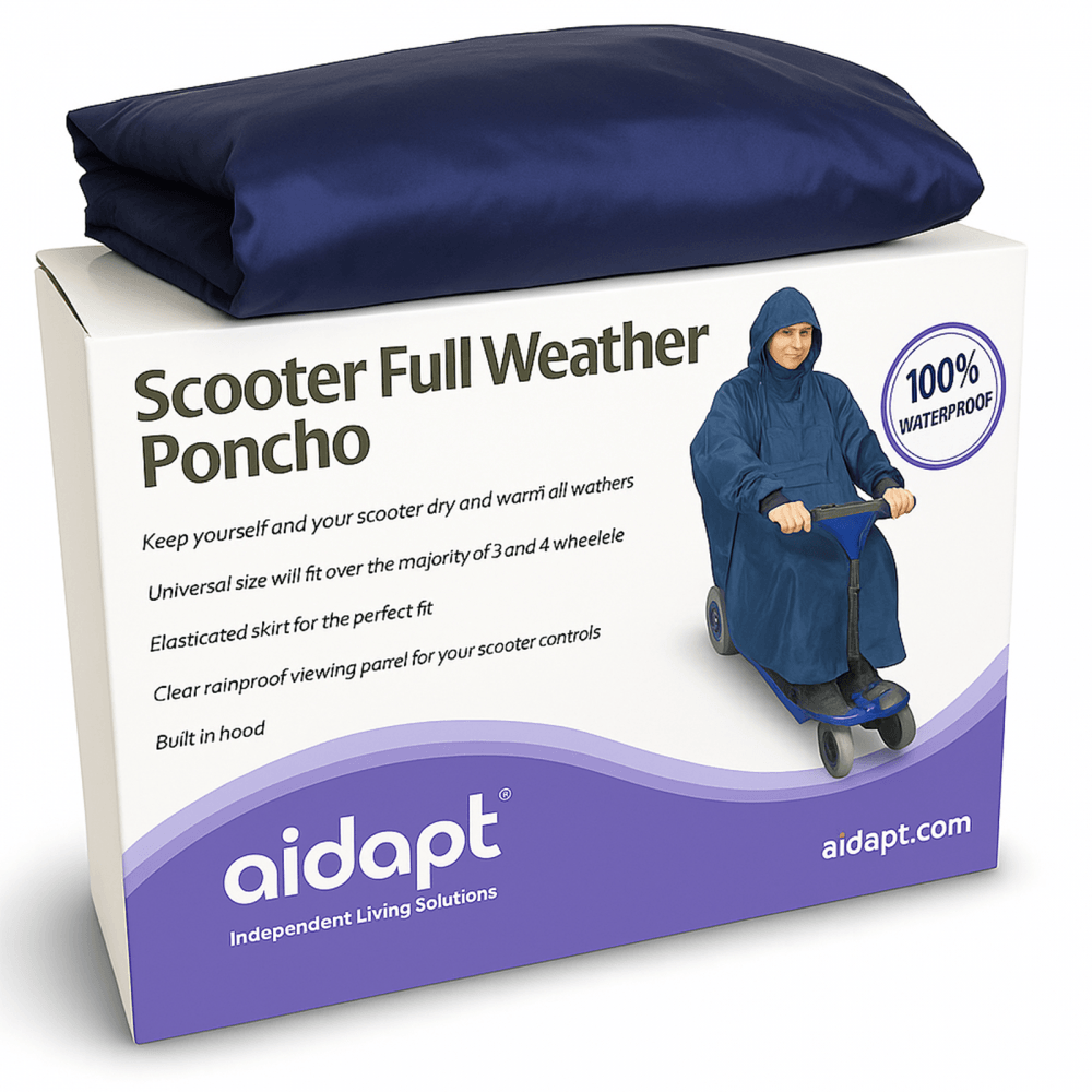 Waterproof Light Weight Rain Coat Mobility Scooter Hooded Cape Mac Poncho