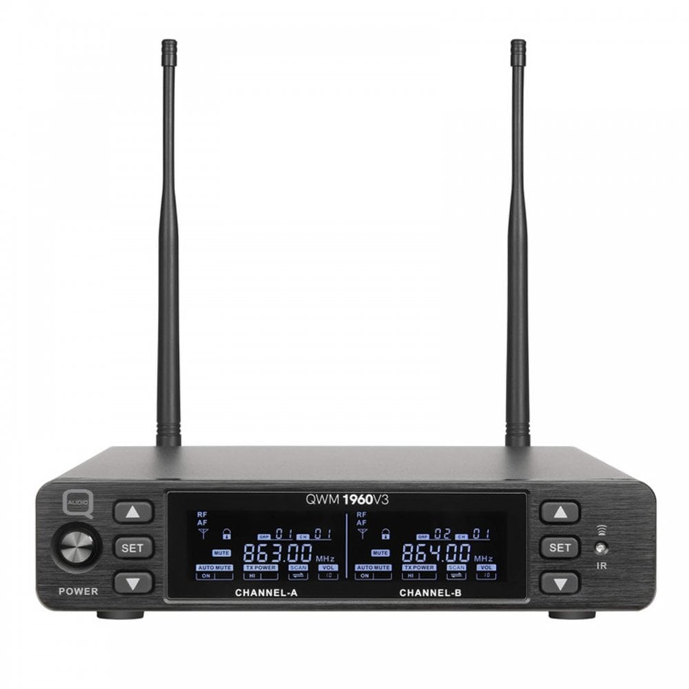 1960V3 Twin UHF Headset Lapel Wireless Radio Microphones CH70