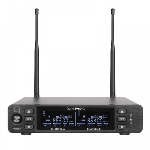 1960V3 Twin UHF Headset Lapel Wireless Radio Microphones CH70