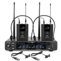 1960V3 Twin UHF Headset Lapel Wireless Radio Microphones CH70