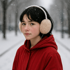 Fashion Earmuff Headphones Fluffy Ear Protectors / Pearl Style Headband