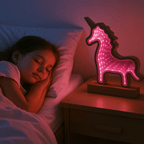 Wooden Unicorn Infinity Mirror Light