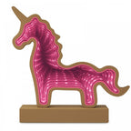 Wooden Unicorn Infinity Mirror Light