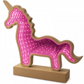 Wooden Unicorn Infinity Mirror Light