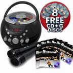 Karaoke Machine Boombox with Party Lights Package