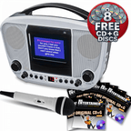 Boom Box Karaoke Machine Built-In TFT Colour Screen Black
