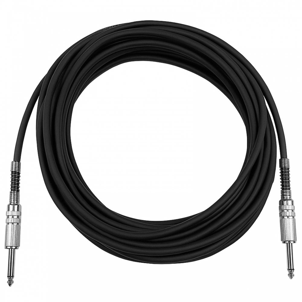 Screened 1/4" 6.35mm Mono Jack Guitar Audio Signal Lead