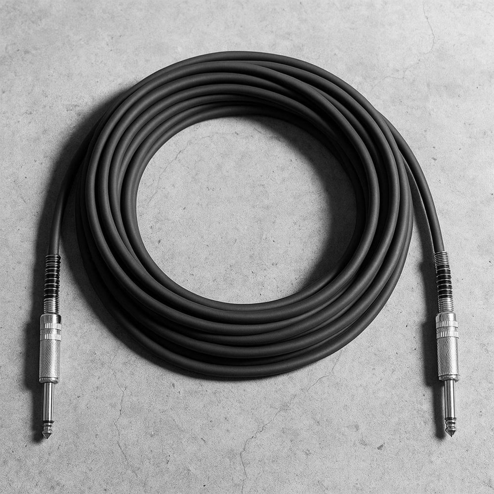 Screened 1/4" 6.35mm Mono Jack Guitar Audio Signal Lead