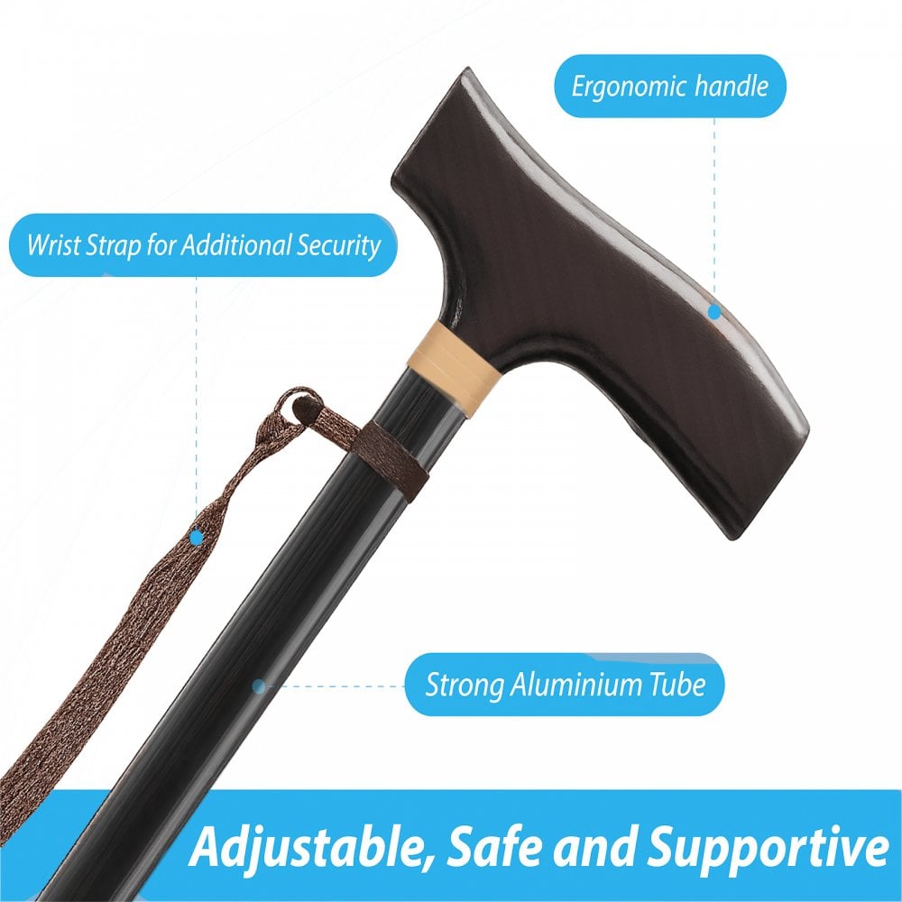 Ergonomic Extending Walking Stick 10 Height Adjustments