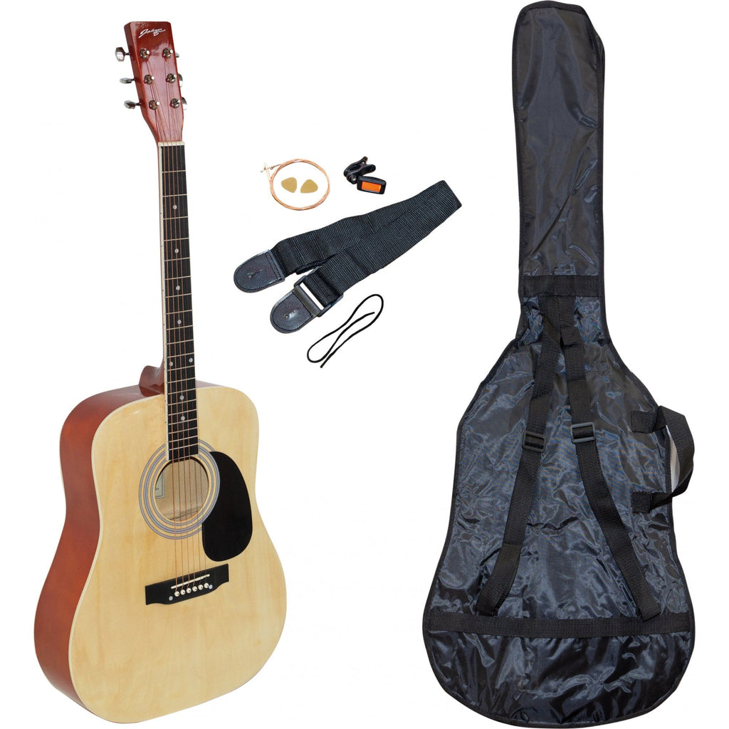 Full Size Black Acoustic Guitar with Bag and Strap