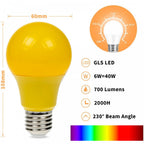 LED GLS ES Light Bulbs 6w Multi Coloured Lamps Festoon Home
