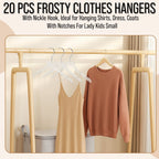 20pcs Strong Plastic Clothes Hangers for Tops, Shirts, Dresses