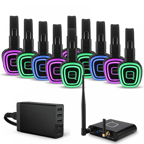 10 Way Silent Disco Headphones Bundle