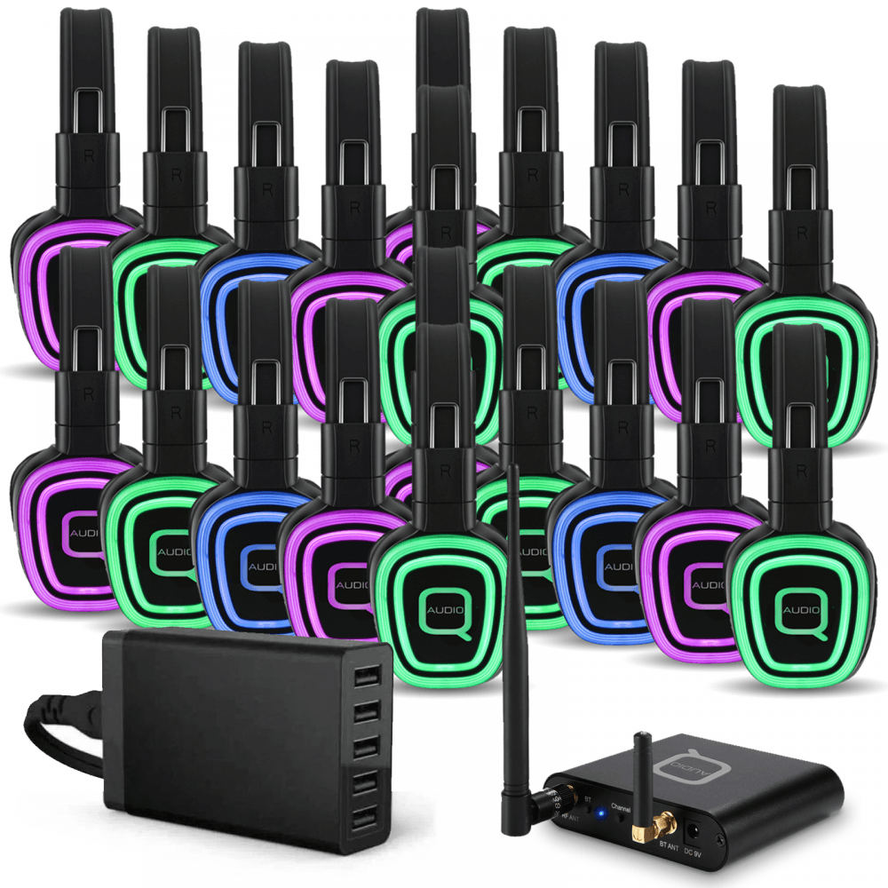 20 Way Silent Disco Headphones Bundle