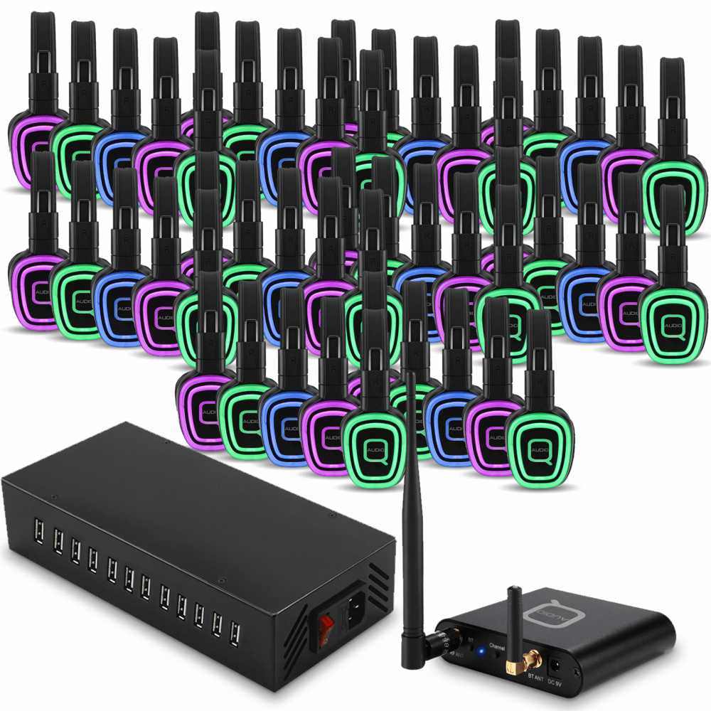 50 Way Silent Disco Headphones Bundle
