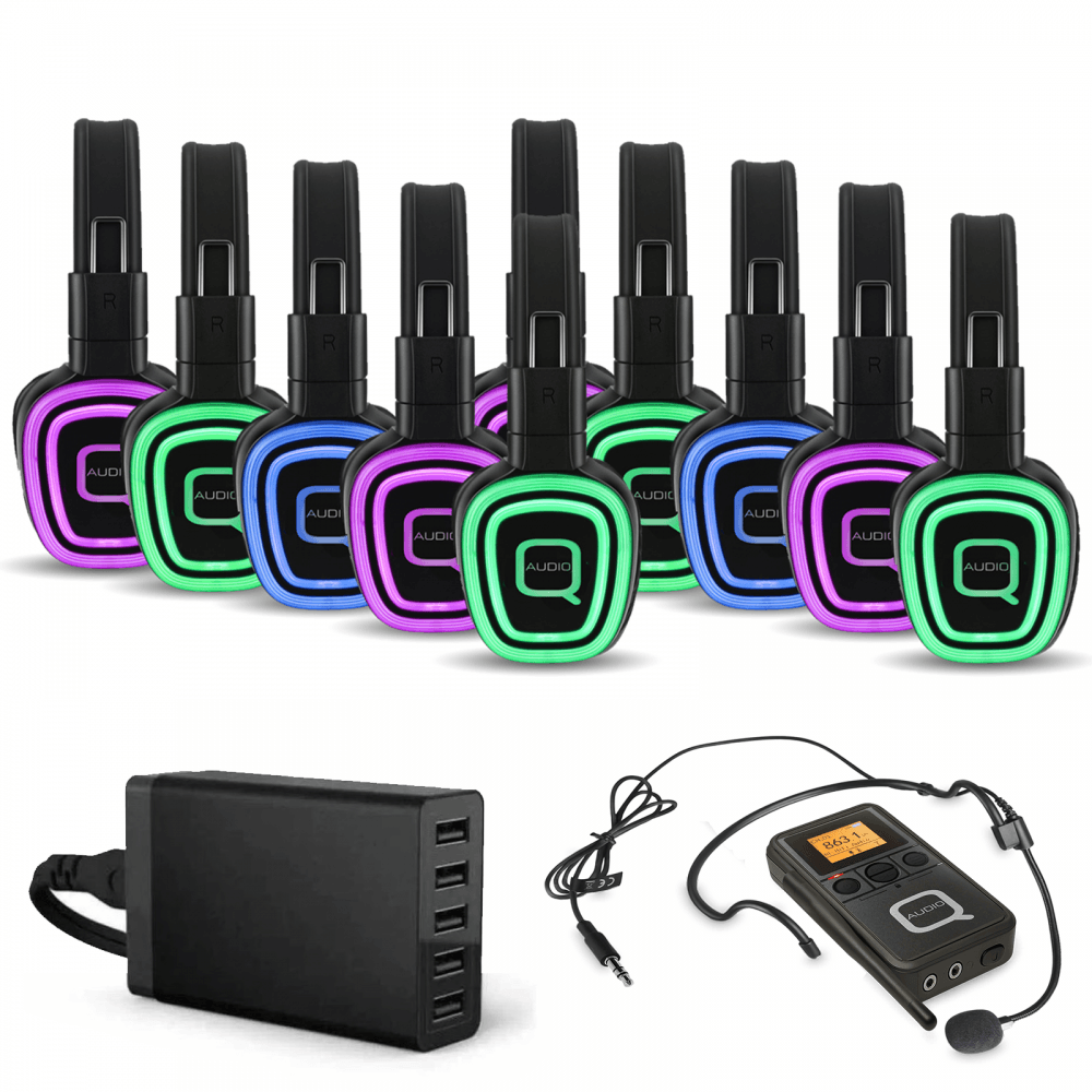 10 Way Silent Disco Headphones BTX Bundle