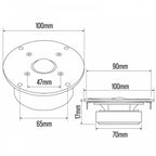 Circular 1"" Caged Dome Tweeter 25w RMS 50w Peak