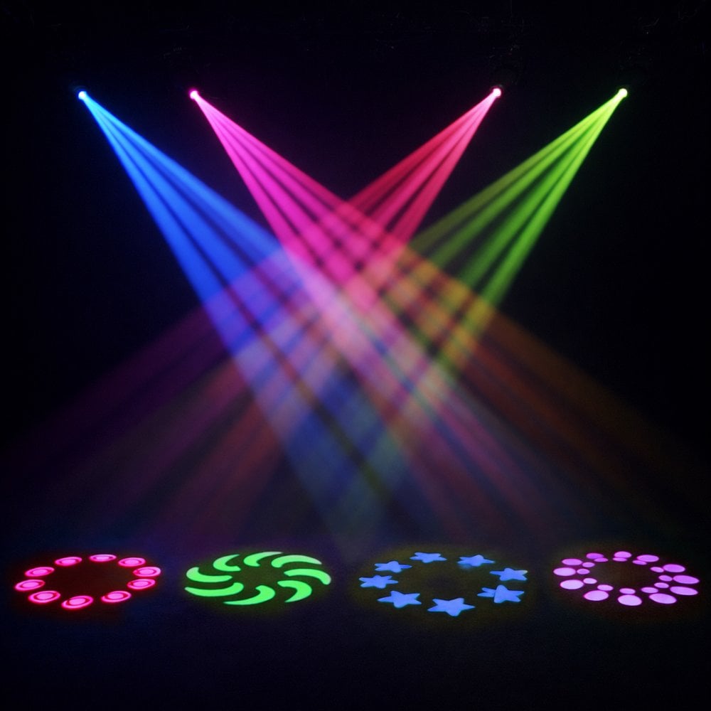 Pair of Gobo Beam 100W LED Moving Head inc Case