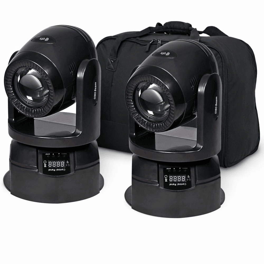 Pair of Gobo Beam 100W LED Moving Head inc Case