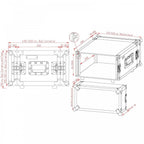 Short Flight Case 6u Shallow Supplied With Fixings