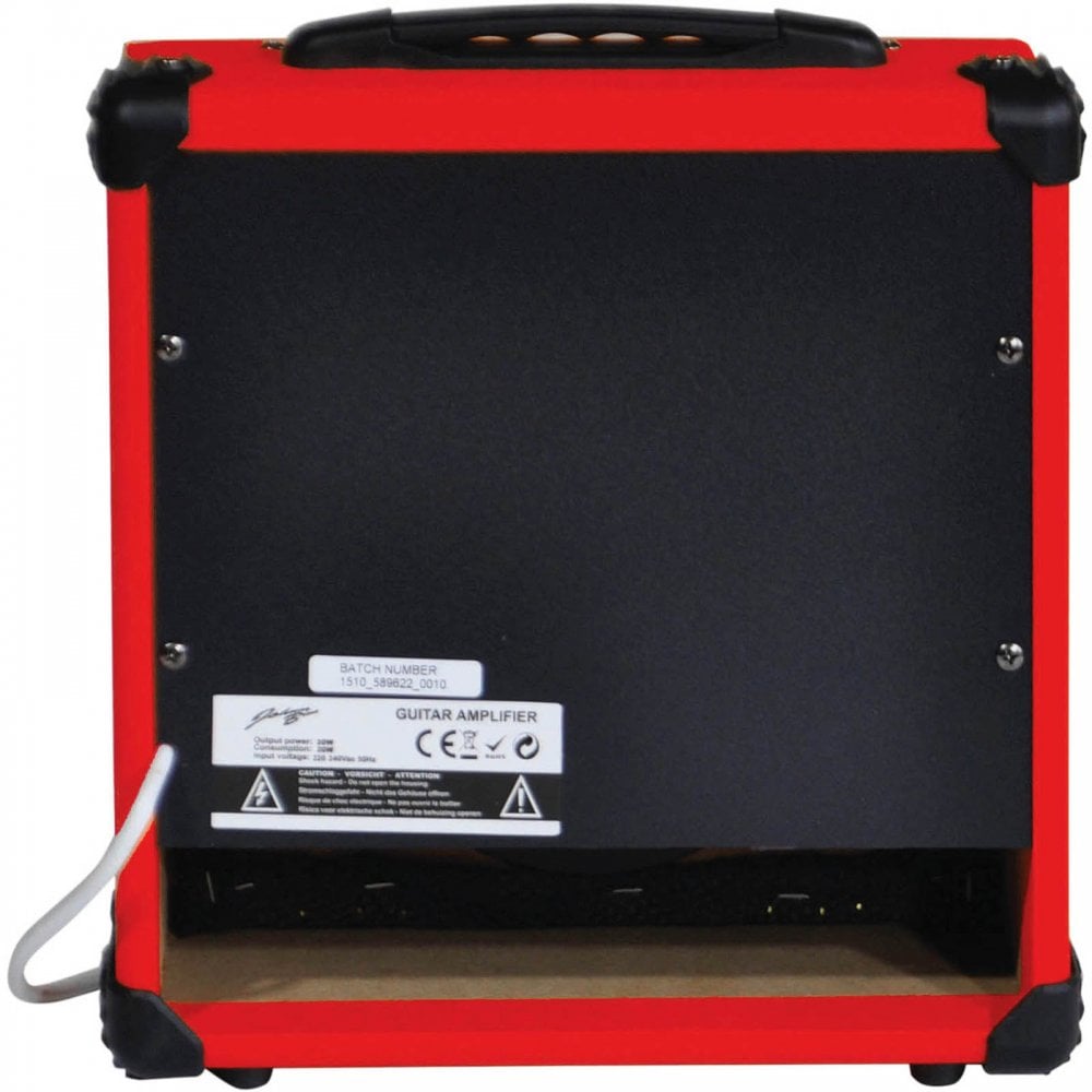 20w Guitar Amplifier with Volume and Feedback Control in Red