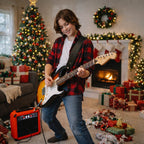 20w Guitar Amplifier with Volume and Feedback Control in Red