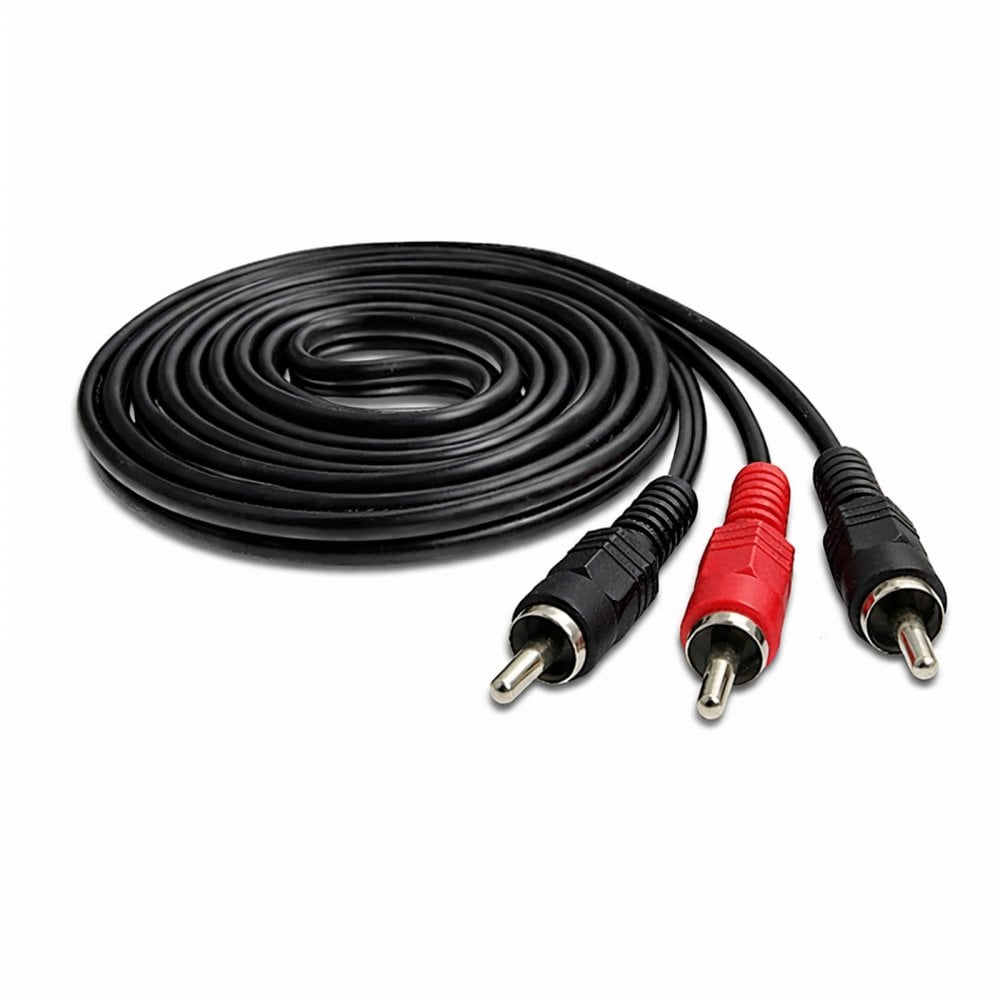 RCA Phono Plug to 2 x RCA Phono Plugs Lead 1.2M
