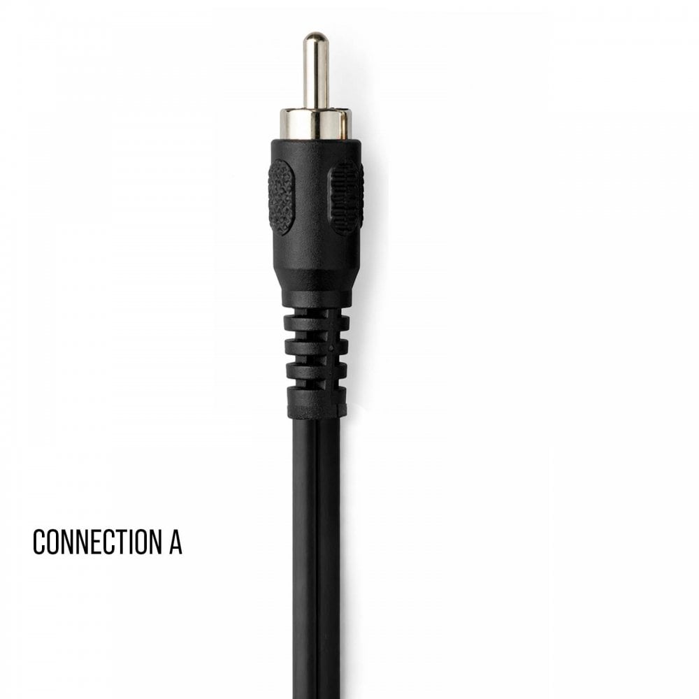 RCA Phono Plug to 2 x RCA Phono Plugs Lead 1.2M
