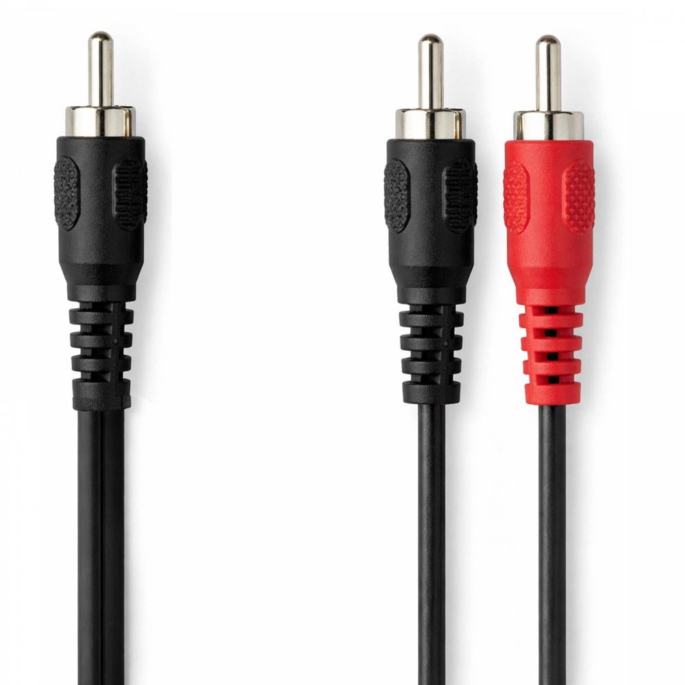 RCA Phono Plug to 2 x RCA Phono Plugs Lead 1.2M