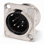 NC5MD-L-1 Male 5 Pin XLR Chassis Connector