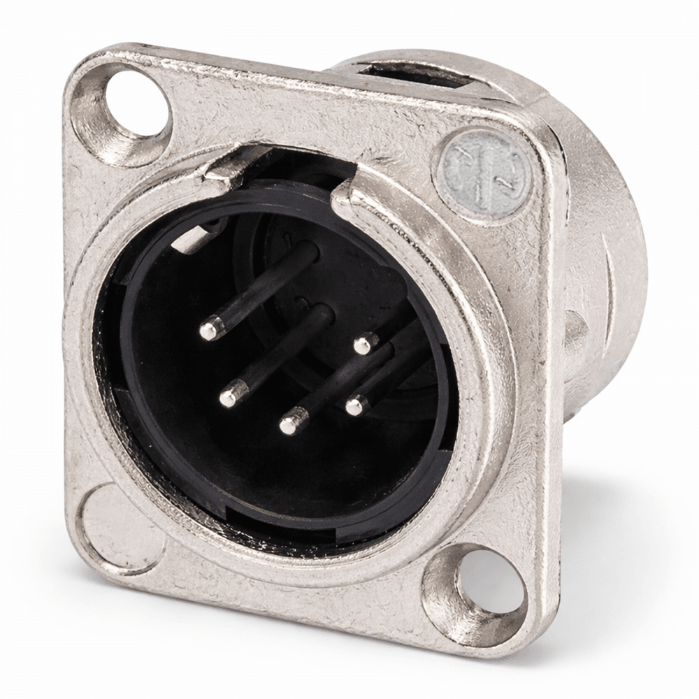 NC5MD-L-1 Male 5 Pin XLR Chassis Connector