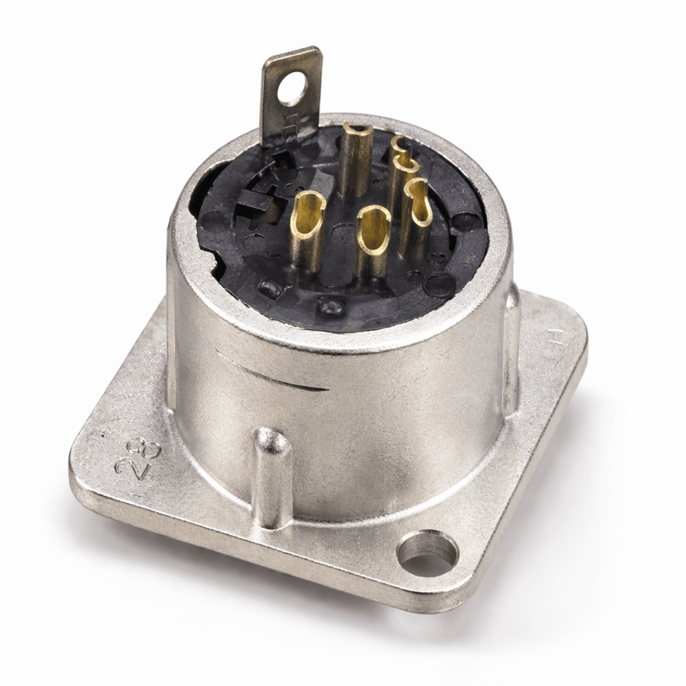 NC5MD-L-1 Male 5 Pin XLR Chassis Connector