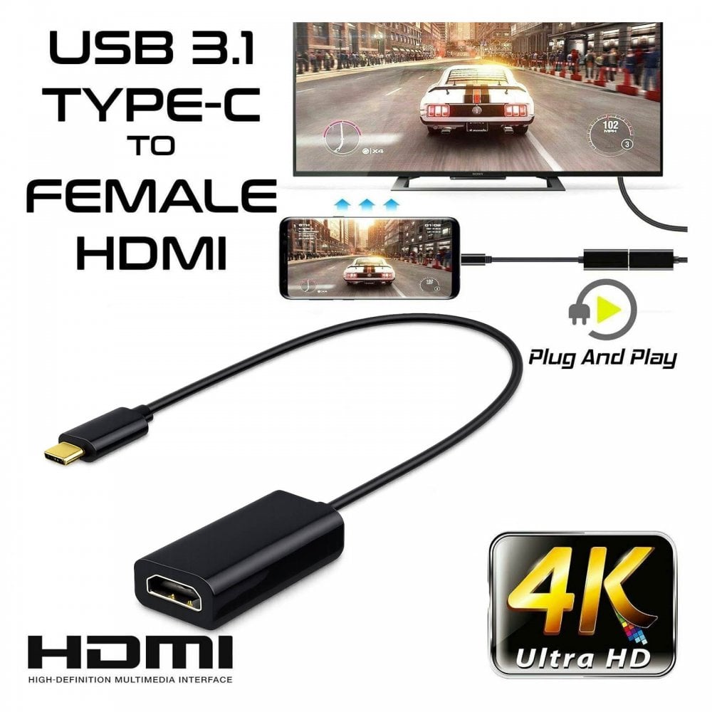 Adaptor Lead USB Type-C Plug to HDMI Socket