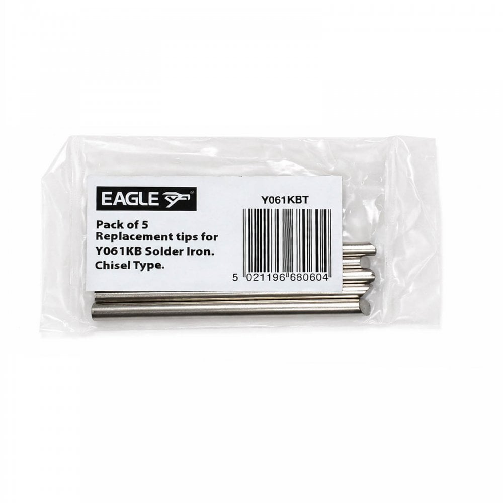 Pack of 5 Replacement Soldering Irons Tips 60 x 3.5mm Chisel