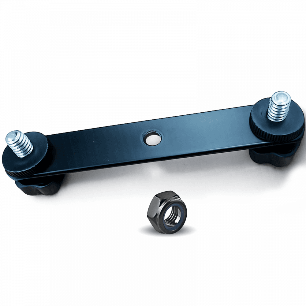 Black Dual Twin Mount Microphone Bar Adaptor