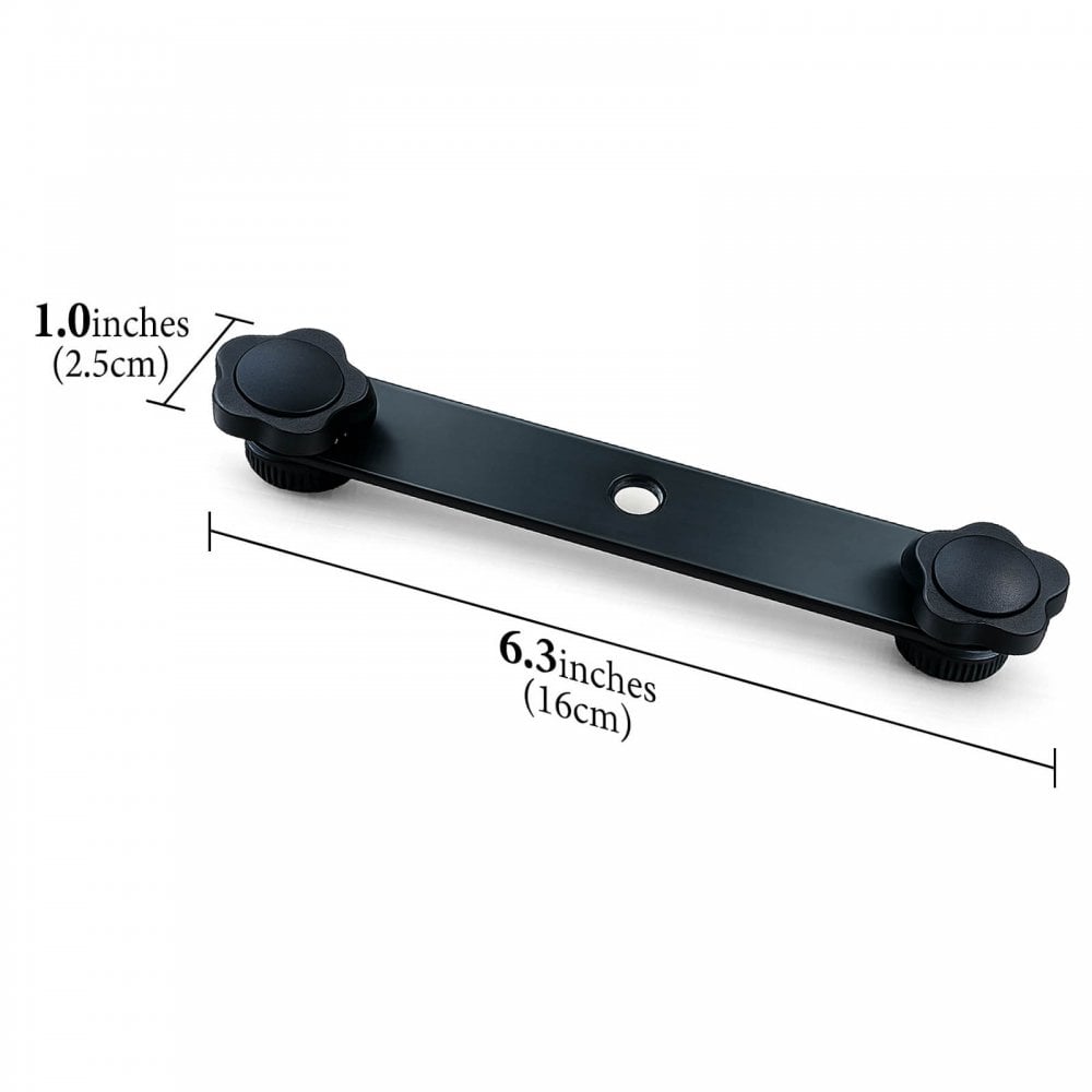 Black Dual Twin Mount Microphone Bar Adaptor