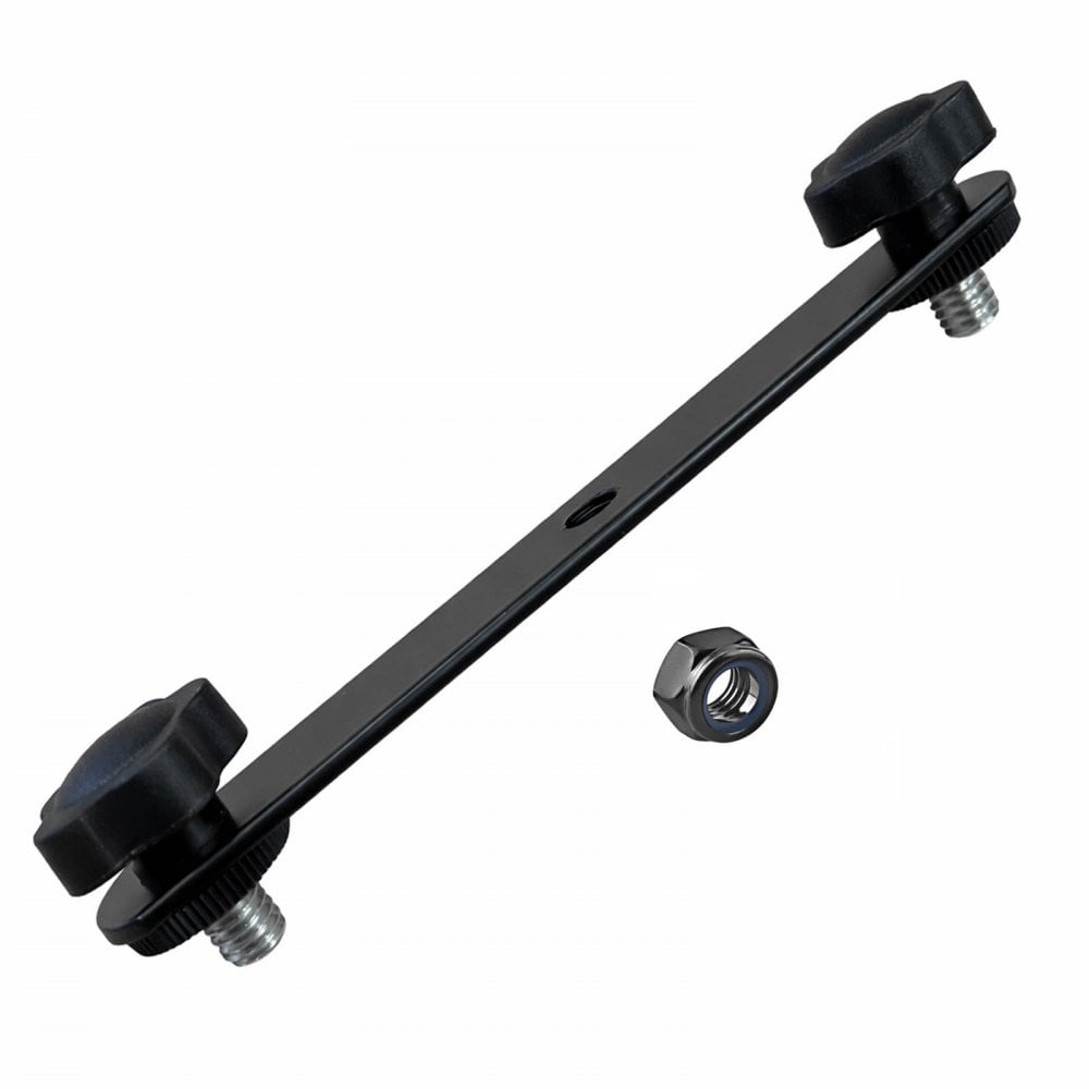 Black Dual Twin Mount Microphone Bar Adaptor