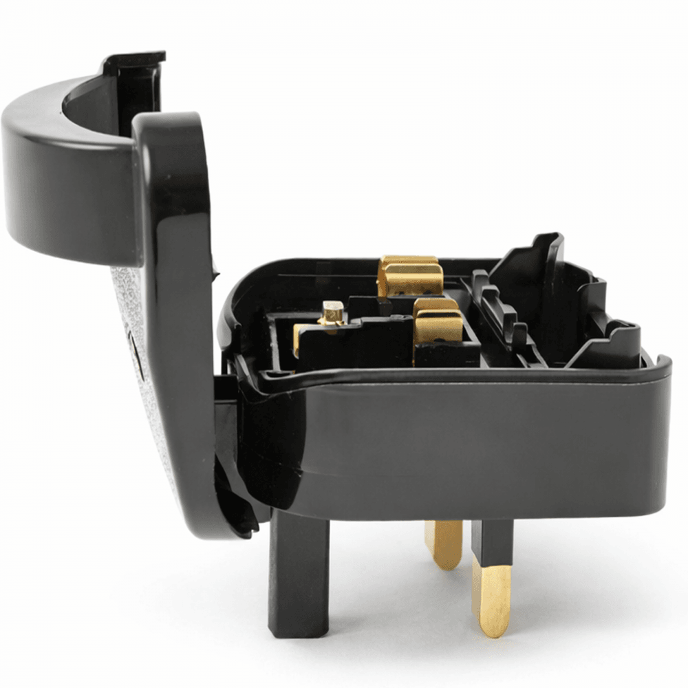Europlug Non-Earthed Plug Adaptor 13A Euro Socket to UK Plug 13A Fused