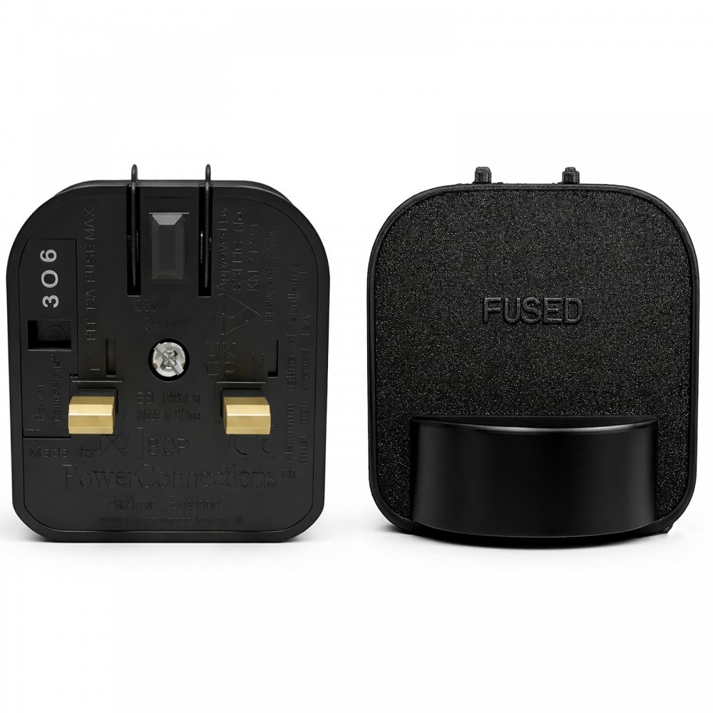 Europlug Non-Earthed Plug Adaptor 13A Euro Socket to UK Plug 13A Fused