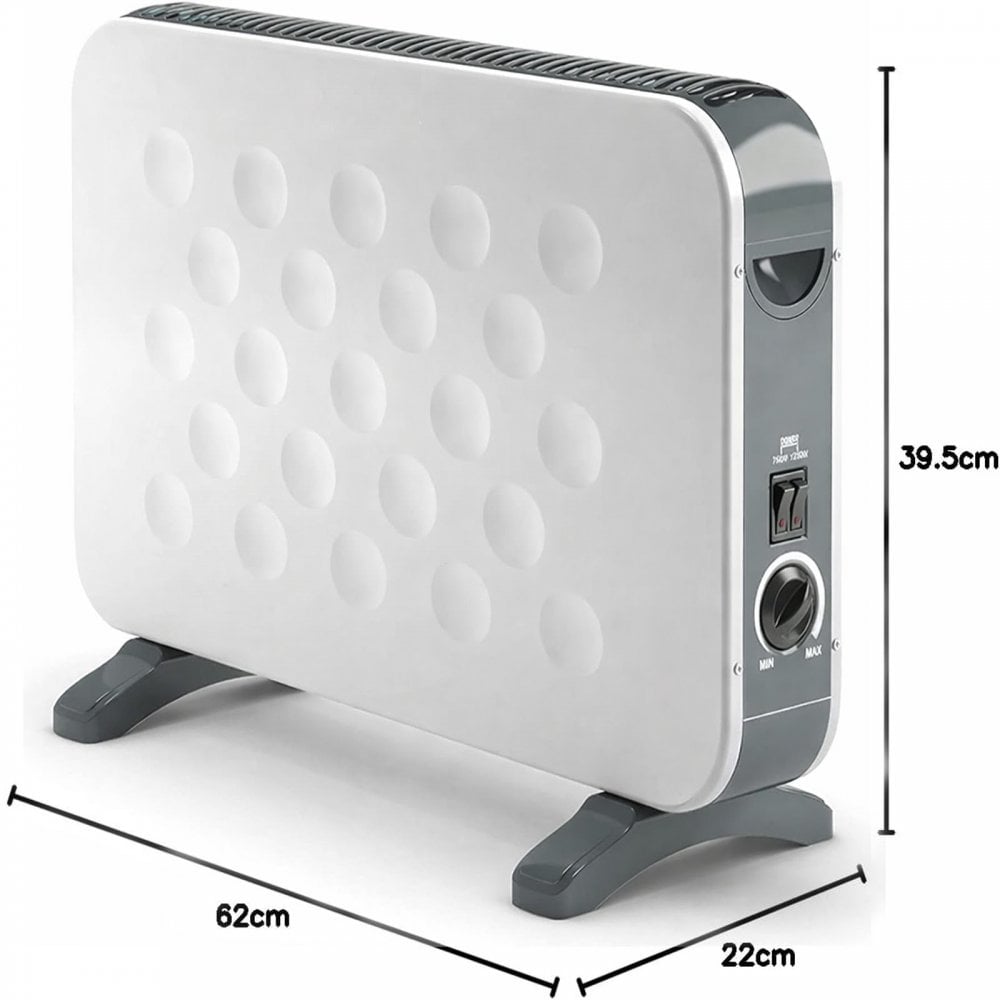 2kW Convector Space Heater With 750W 1250W 2000W
