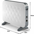 2kW Convector Space Heater With 750W 1250W 2000W