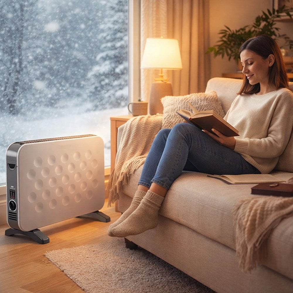 2kW Convector Space Heater With 750W 1250W 2000W