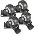 4x Braked Castor Wheels for Racks Cases