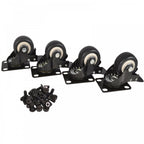 4x Braked Castor Wheels for Racks Cases
