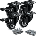 Swivel Castor Wheels 2 Brake Set of 4